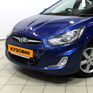 Бампер передний в цвет кузова Hyundai Solaris 1 (2011-2014)  Бампер передний в цвет кузова Hyundai Solaris 1 (2011-2014)